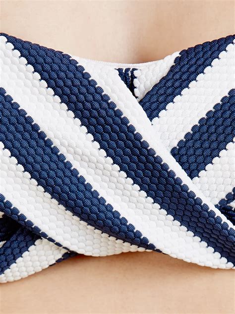 Nautical Stripes Bandeau Bikini Top .